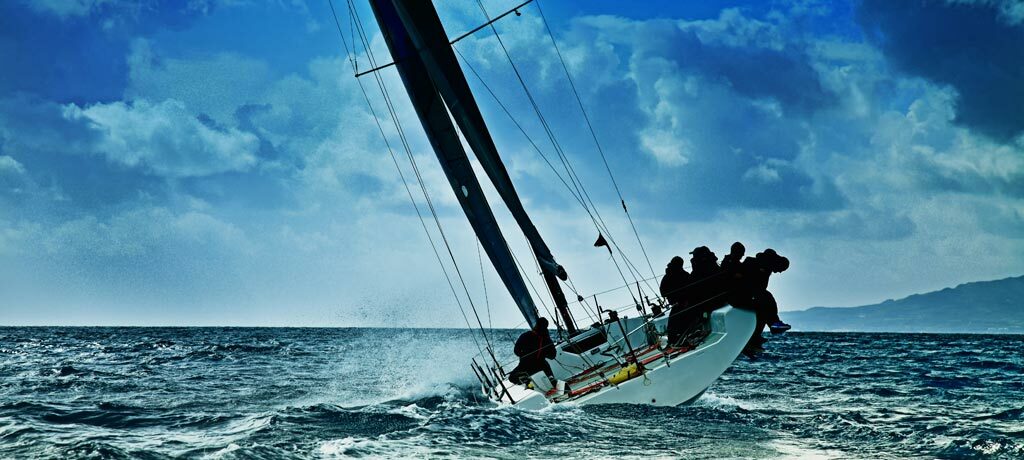 sailboat ocean scene