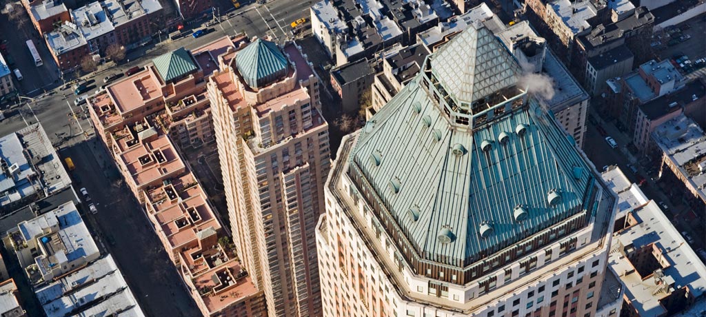 Arial view of New York city NAMUSA buildings