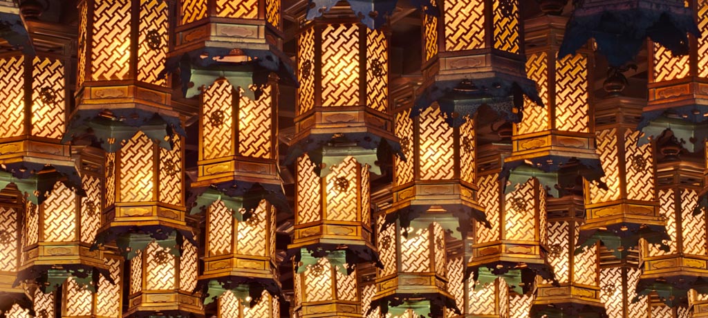 View of a group of lanterns